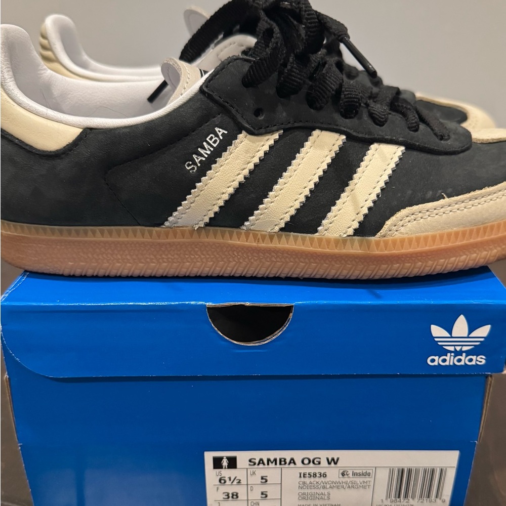 Adidas Samba OG Black and Cream Sneakers